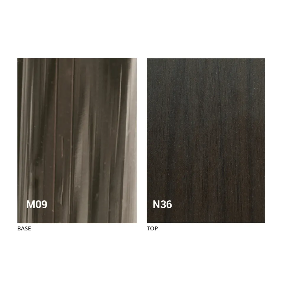 Transformerende salontafel in hout en zwart metaal Made in Italy - Niverio Viadurini