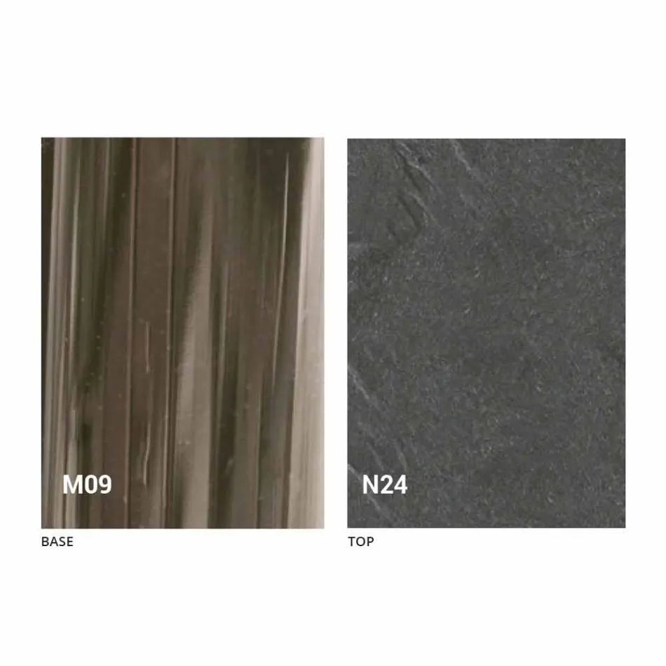 Transformeerbare design salontafel in hout en zwart metaal Made in Italy - Niverio Viadurini