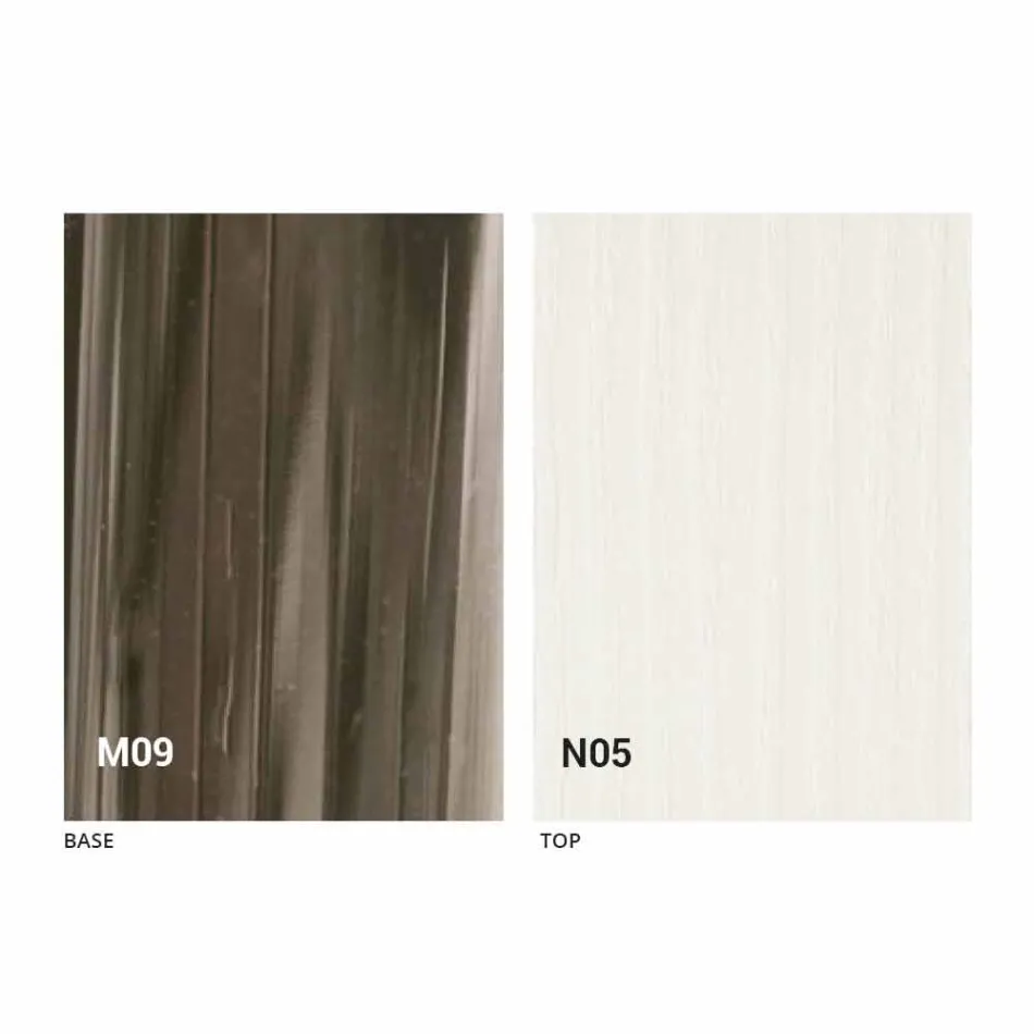 Transformeerbare design salontafel in hout en zwart metaal Made in Italy - Niverio Viadurini