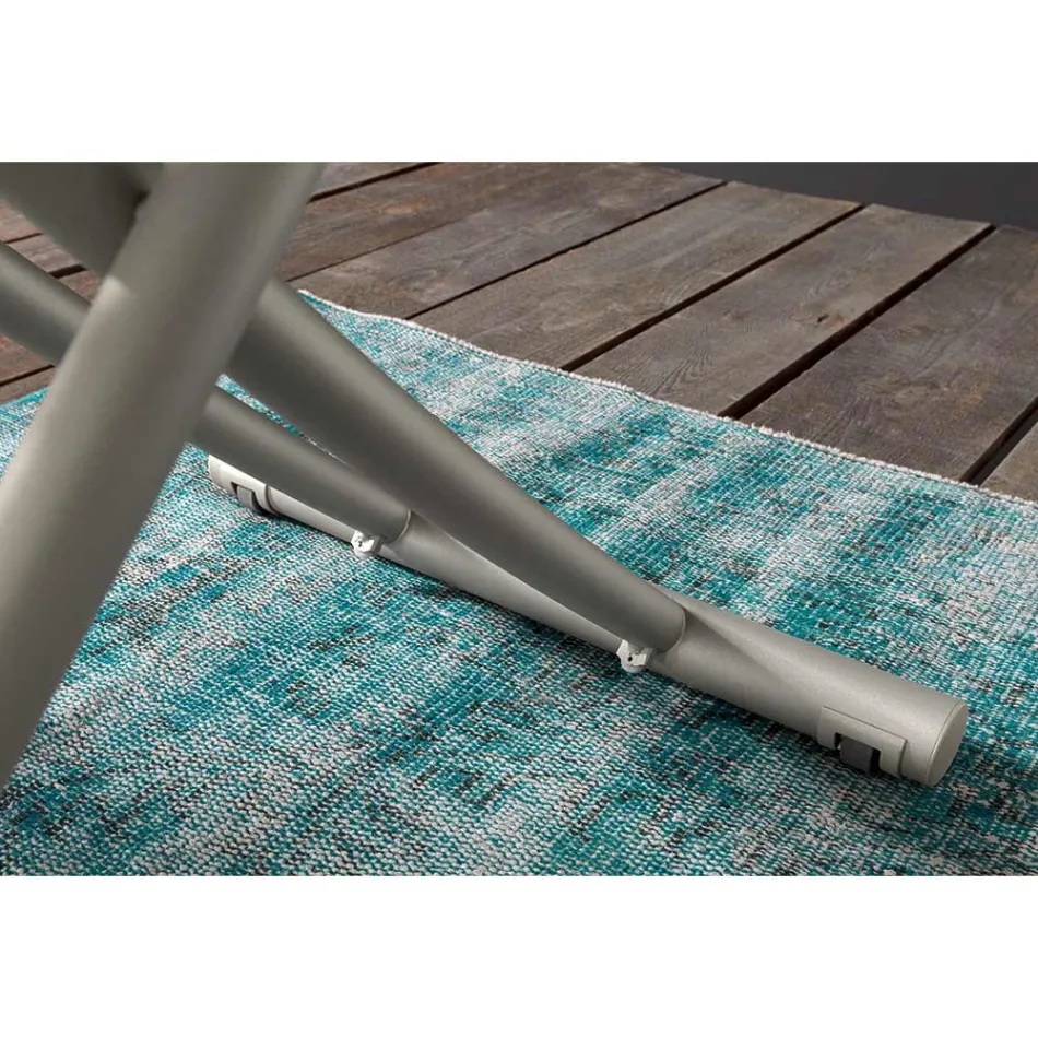 Transformeerbare salontafel in metaal en keramisch design Made in Italy - Saturn Viadurini