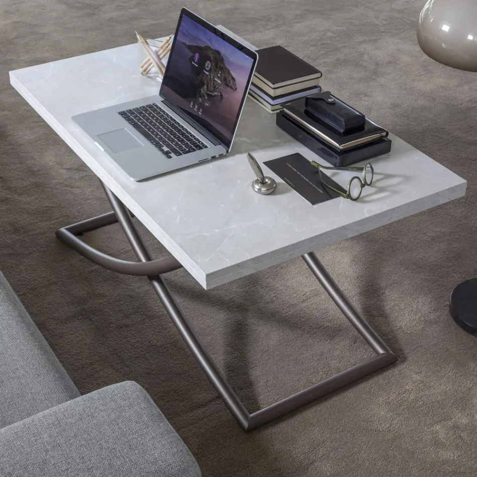 Transformeerbare salontafel in houten eettafel Made in Italy - Aikido Viadurini