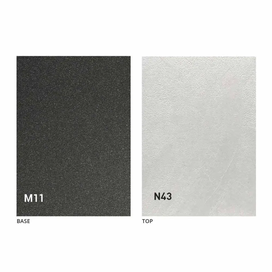 Salontafel om te bouwen tot eettafel Houten blad en metalen onderstel - Peach Viadurini