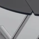 Transformeerbare salontafel in ronde eettafel van metaal en glas - Giordana Viadurini