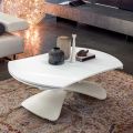 Transformeerbare salontafel in metaal en glazen woonkamertafel - Giordano