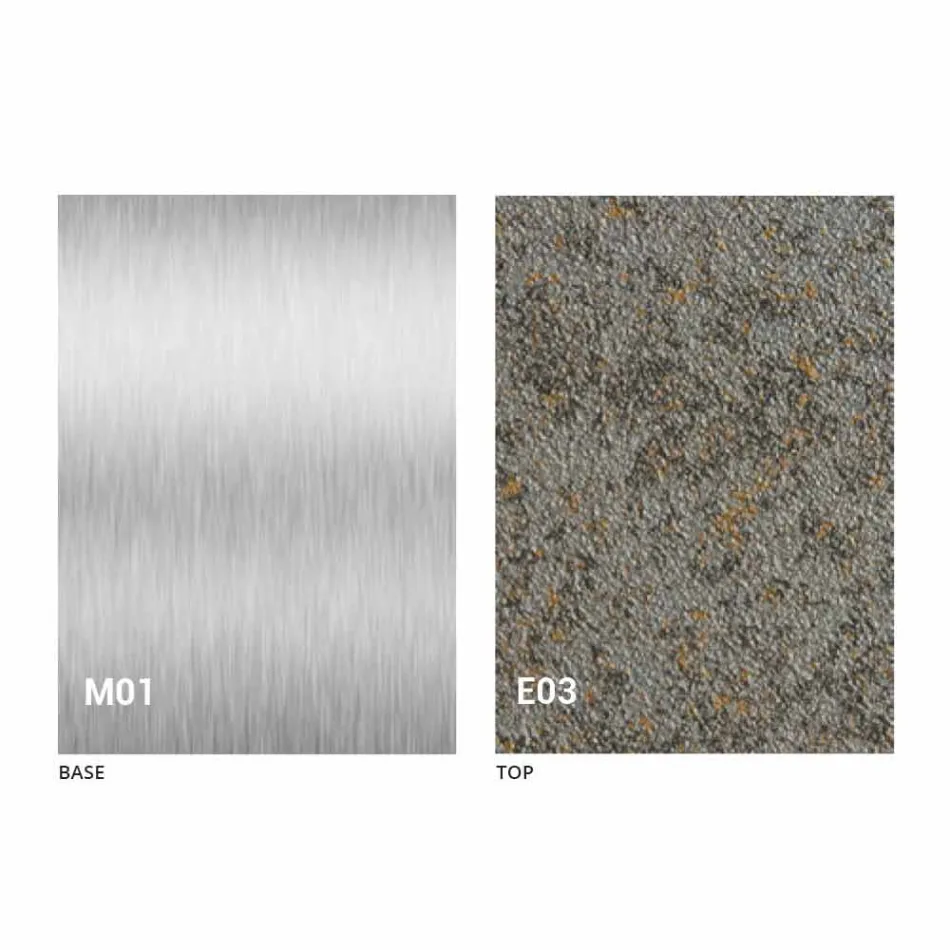 Moderne transformeerbare salontafel met blad met morteleffect Made in Italy - Salomon Viadurini