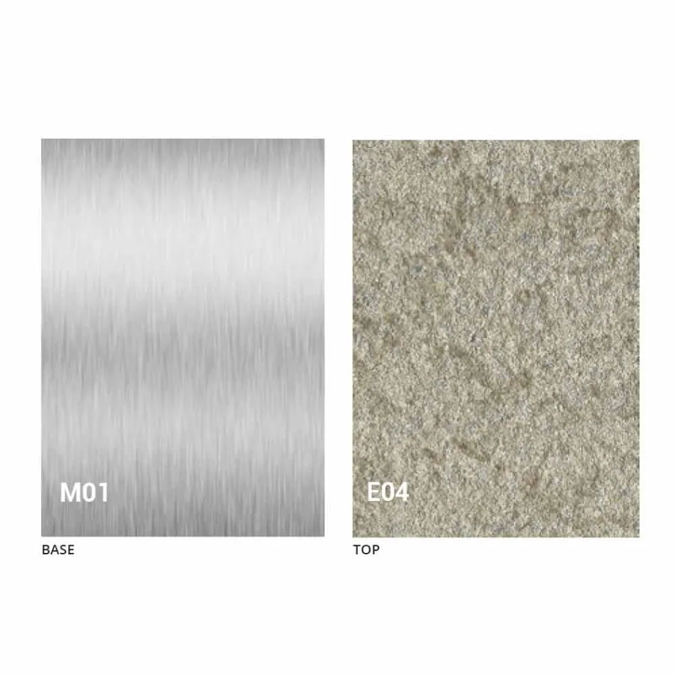 Moderne transformeerbare salontafel met blad met morteleffect Made in Italy - Salomon Viadurini