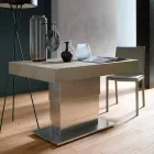 Moderne transformeerbare salontafel met blad met morteleffect Made in Italy - Salomon Viadurini