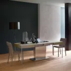 Moderne transformeerbare salontafel met blad met morteleffect Made in Italy - Salomon Viadurini