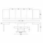 Moderne transformeerbare salontafel met blad met morteleffect Made in Italy - Salomon Viadurini