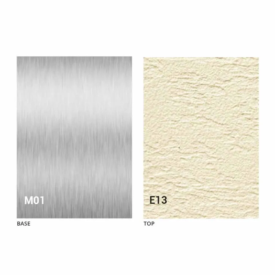 Moderne transformeerbare salontafel met blad met morteleffect Made in Italy - Salomon Viadurini