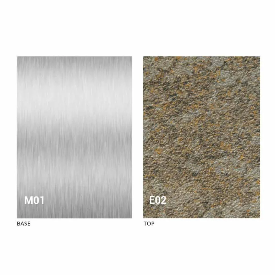 Moderne transformeerbare salontafel met blad met morteleffect Made in Italy - Salomon Viadurini