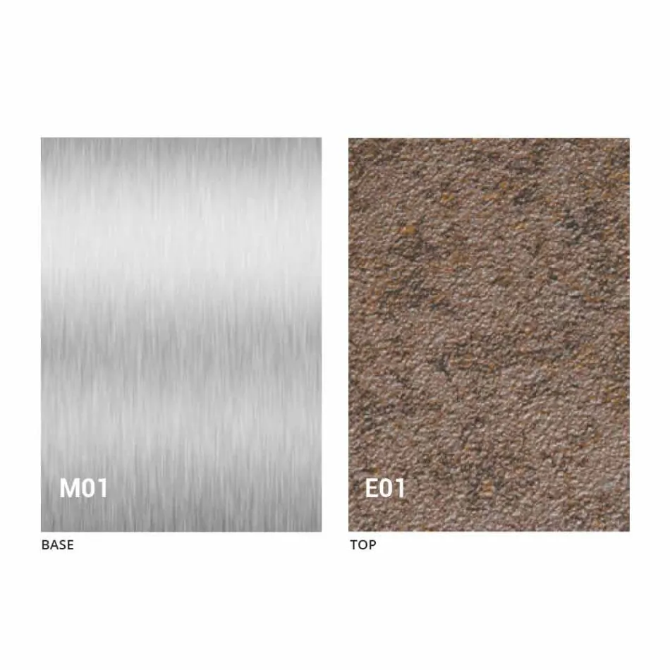 Moderne transformeerbare salontafel met blad met morteleffect Made in Italy - Salomon Viadurini