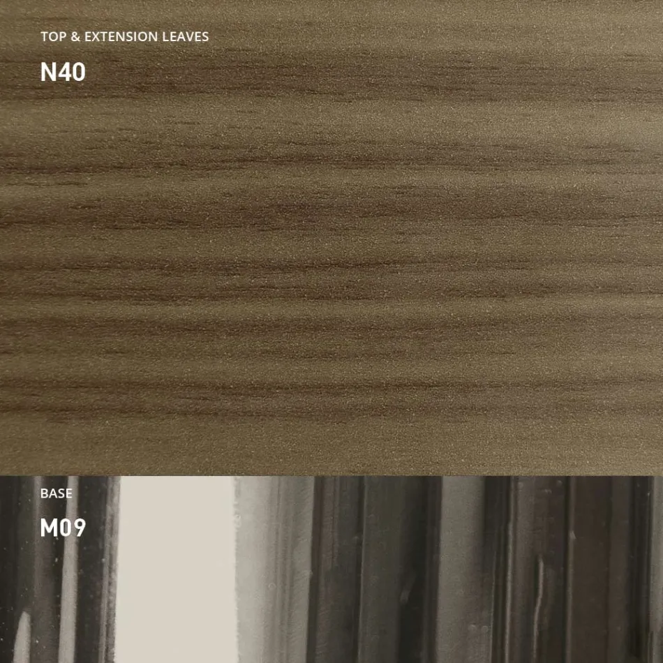 Moderne transformeerbare salontafel in metaal en hout Made in Italy - Universe Viadurini