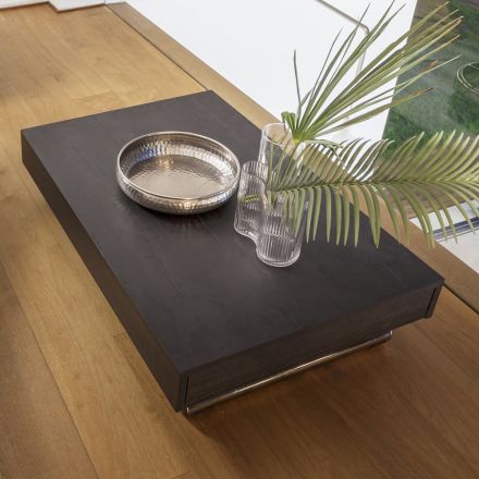 Moderne transformeerbare salontafel in metaal en hout Made in Italy - Universe Viadurini