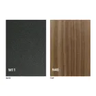 Moderne transformeerbare salontafel in grafietmetaal en houten blad - Sistocle Viadurini