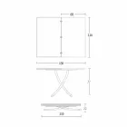 Moderne transformeerbare salontafel in grafietmetaal en houten blad - Sistocle Viadurini