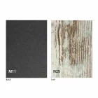 Moderne transformeerbare salontafel in grafietmetaal en houten blad - Sistocle Viadurini