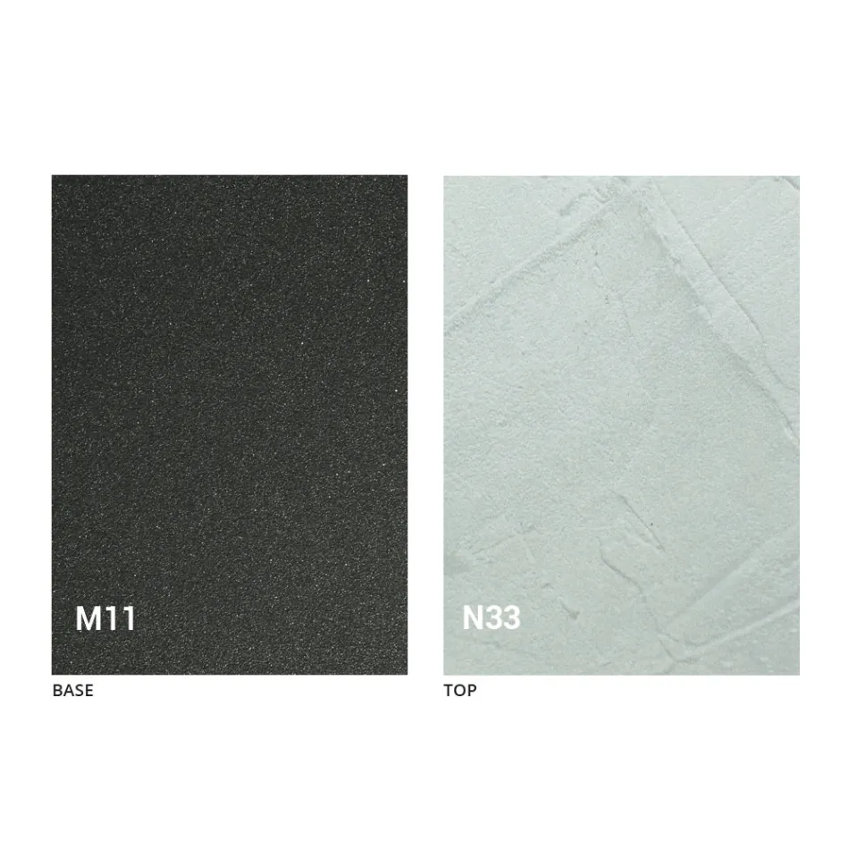 Moderne transformeerbare salontafel in grafietmetaal en houten blad - Sistocle Viadurini