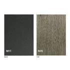 Moderne transformeerbare salontafel in grafietmetaal en houten blad - Sistocle Viadurini