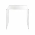 transparante modern design salontafel 40x40cm Terry Klein, made in Italy Viadurini