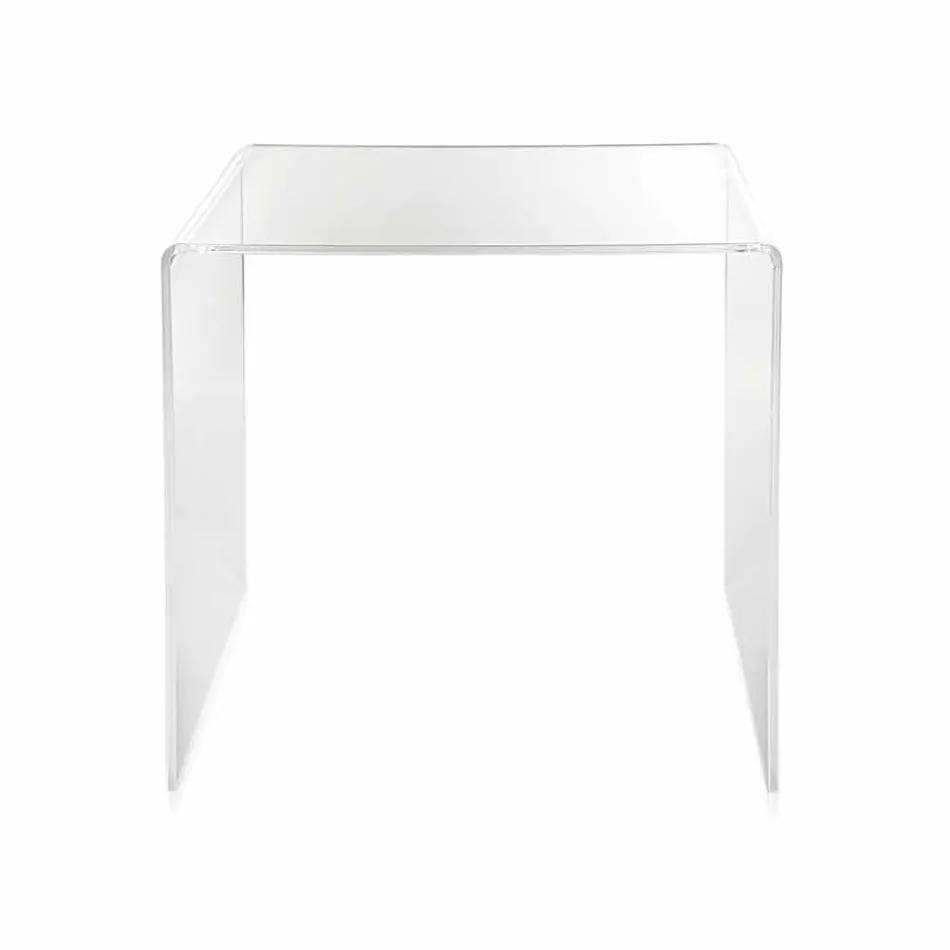 transparante modern design salontafel 40x40cm Terry Klein, made in Italy Viadurini