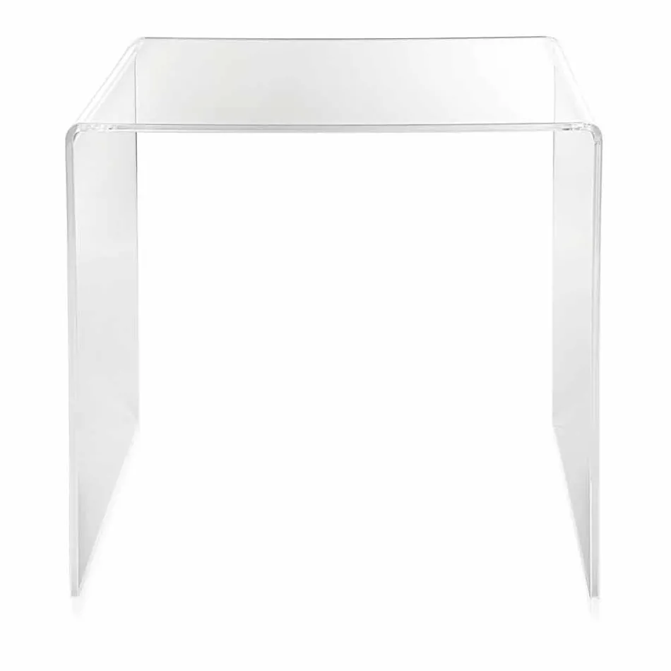 transparante modern design salontafel 50x50cm Big Terry, made in Italy Viadurini