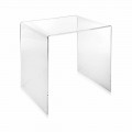 transparante modern design salontafel 50x50cm Big Terry, made in Italy