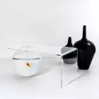 transparante tafel L90xH40xP48 cm Bolly modern design, made in Italy Viadurini