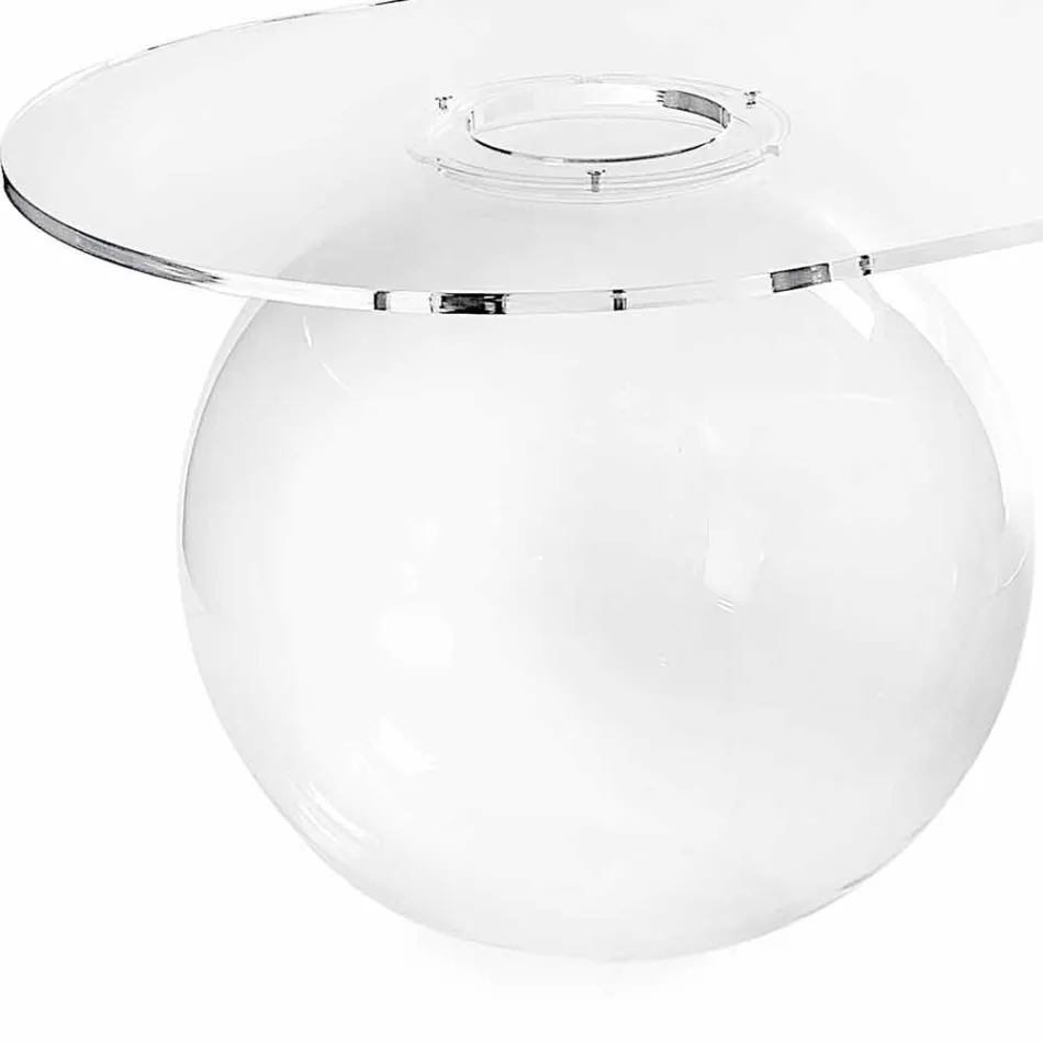 transparante tafel L90xH40xP48 cm Bolly modern design, made in Italy Viadurini