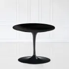 Eero Saarinen Tulip salontafel H 39 met zwart vloeibaar laminaat blad Made in Italy - Scarlet Viadurini