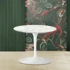 Tulip salontafel Eero Saarinen H 39 met Carrara marmeren blad Made in Italy - Scarlet Viadurini