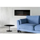 Tulip salontafel Eero Saarinen H 39 ovaal in zwart vloeibaar laminaat Made in Italy - Scarlet Viadurini