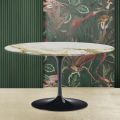 Tulip Eero Saarinen H 41 salontafel met goud Calacatta marmeren blad Made in Italy - Scarlet