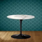 Eero Saarinen Tulip salontafel H 41 in Aura 22 keramiek, gemaakt in Italië - Scharlakenrood Viadurini