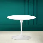 Tulip salontafel Eero Saarinen H 41 in absoluut wit keramiek Made in Italy - Scarlet Viadurini