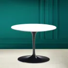 Tulip salontafel Eero Saarinen H 41 in absoluut wit keramiek Made in Italy - Scarlet Viadurini
