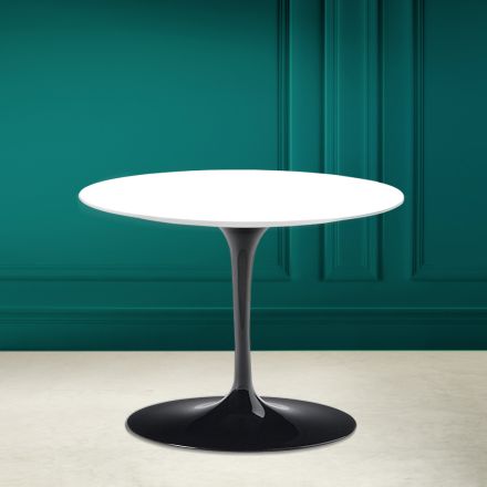 Tulip salontafel Eero Saarinen H 41 in absoluut wit keramiek Made in Italy - Scarlet Viadurini
