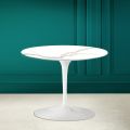 Tulip Eero Saarinen H 41 Salontafel in Calacatta Michelangelo Keramiek - Scarlet