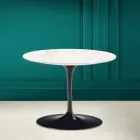 Tulip Salontafel Eero Saarinen H 41 in Keramiek Diamond Cream Made in Italy - Scarlet Viadurini