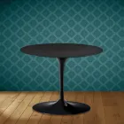 Eero Saarinen Tulip salontafel H 41 in Domoos keramiek, gemaakt in Italië - Scharlakenrood Viadurini