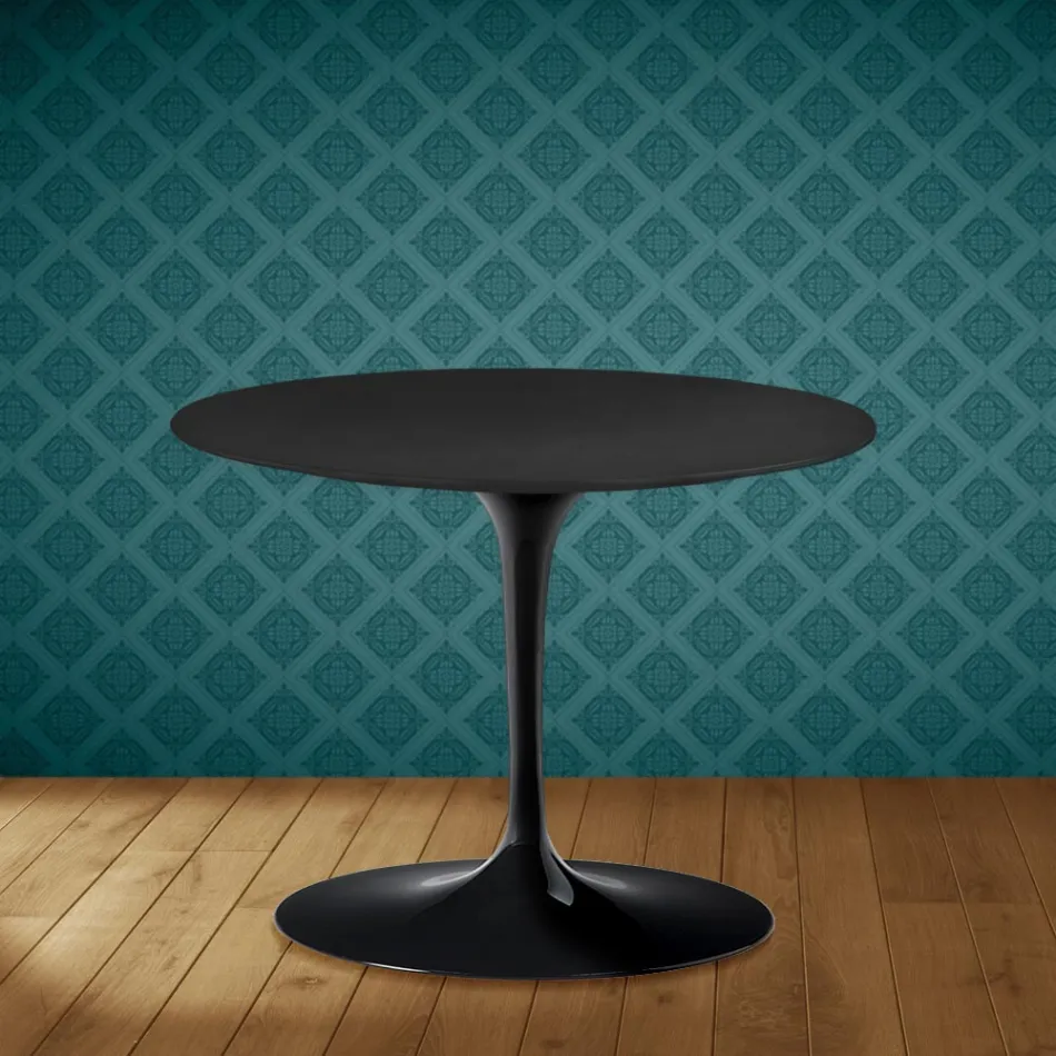 Eero Saarinen Tulip salontafel H 41 in Domoos keramiek, gemaakt in Italië - Scharlakenrood Viadurini