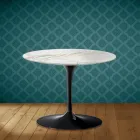 Eero Saarinen Tulip salontafel H 41 in gepolijst keramiek, gemaakt in Italië - Scharlakenrood Viadurini