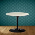 Eero Saarinen Tulip salontafel H 41 in Marmorio keramiek, gemaakt in Italië - Scharlakenrood Viadurini