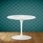 Tulip Salontafel Eero Saarinen H 41 in Morpheus Keramiek Made in Italy - Scarlet Viadurini