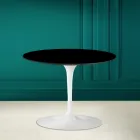 Tulip salontafel Eero Saarinen H 41 in absoluut zwart keramiek Made in Italy - Scarlet Viadurini