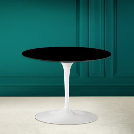 Tulip salontafel Eero Saarinen H 41 in absoluut zwart keramiek Made in Italy - Scarlet Viadurini
