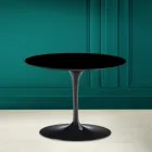 Tulip salontafel Eero Saarinen H 41 in absoluut zwart keramiek Made in Italy - Scarlet Viadurini