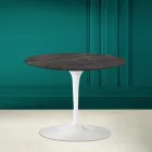 Tulip Salontafel Eero Saarinen H 41 in Noir Desire Made in Italy Keramiek - Scarlet Viadurini