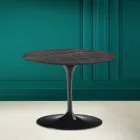 Tulip Salontafel Eero Saarinen H 41 in Noir Desire Made in Italy Keramiek - Scarlet Viadurini