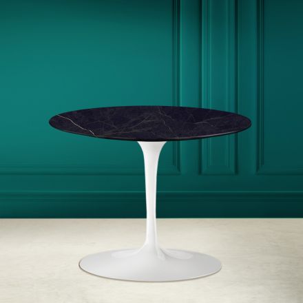 Tulip salontafel Eero Saarinen H 41 in keramiek Noir Laurent Made in Italy - Scarlet Viadurini